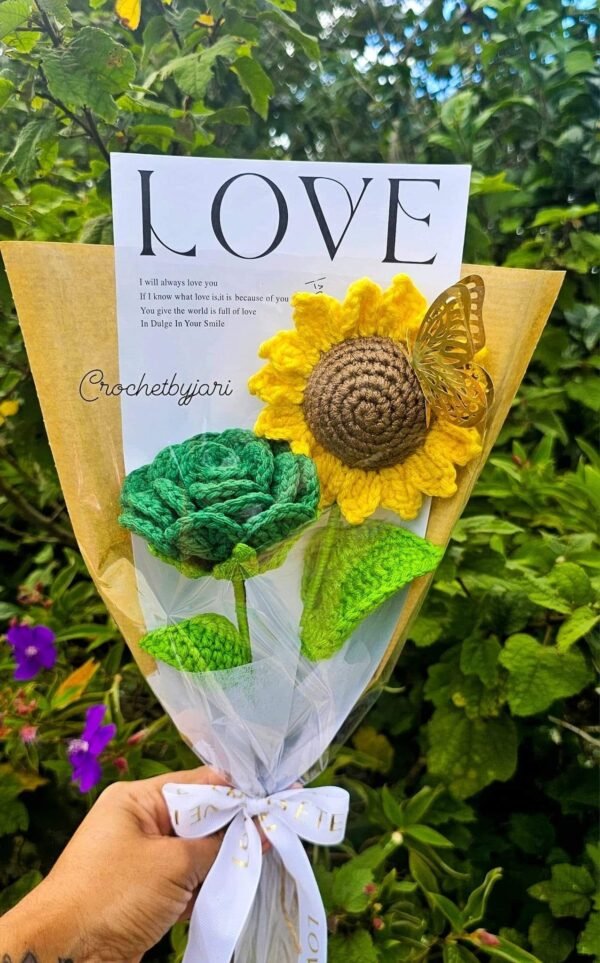Rosa y Girasol Bouquet