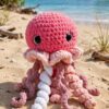 Handcrafted Premium Jellyfish Amigurumi Crochet Plush - Fuchsia Pink