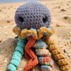 Handcrafted Premium Jellyfish Amigurumi Crochet Plush - Gray